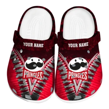 Customized Pringles Tie-dye Pattern Red Black Clogs