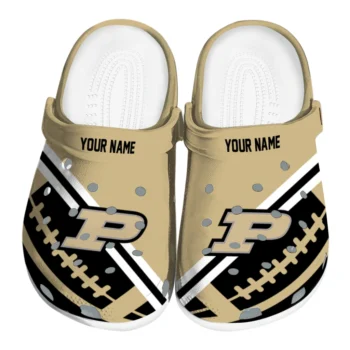 Customized Purdue Boilermakers Football Motif Clogs