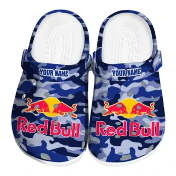 Customized Red Bull Camouflage Blue Gray Clogs
