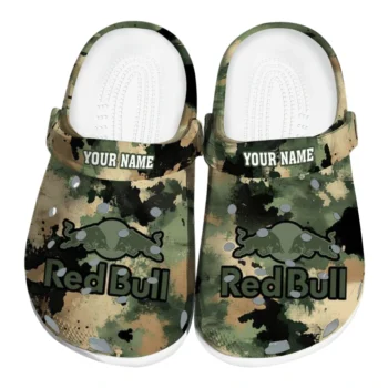 Customized Red Bull Green Camouflage Green Black Clogs