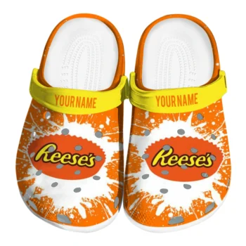 Customized Reese's Drip Orange Yellow Clogs
