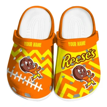 Customized Reese's Mascot Orange Yellow Clogs