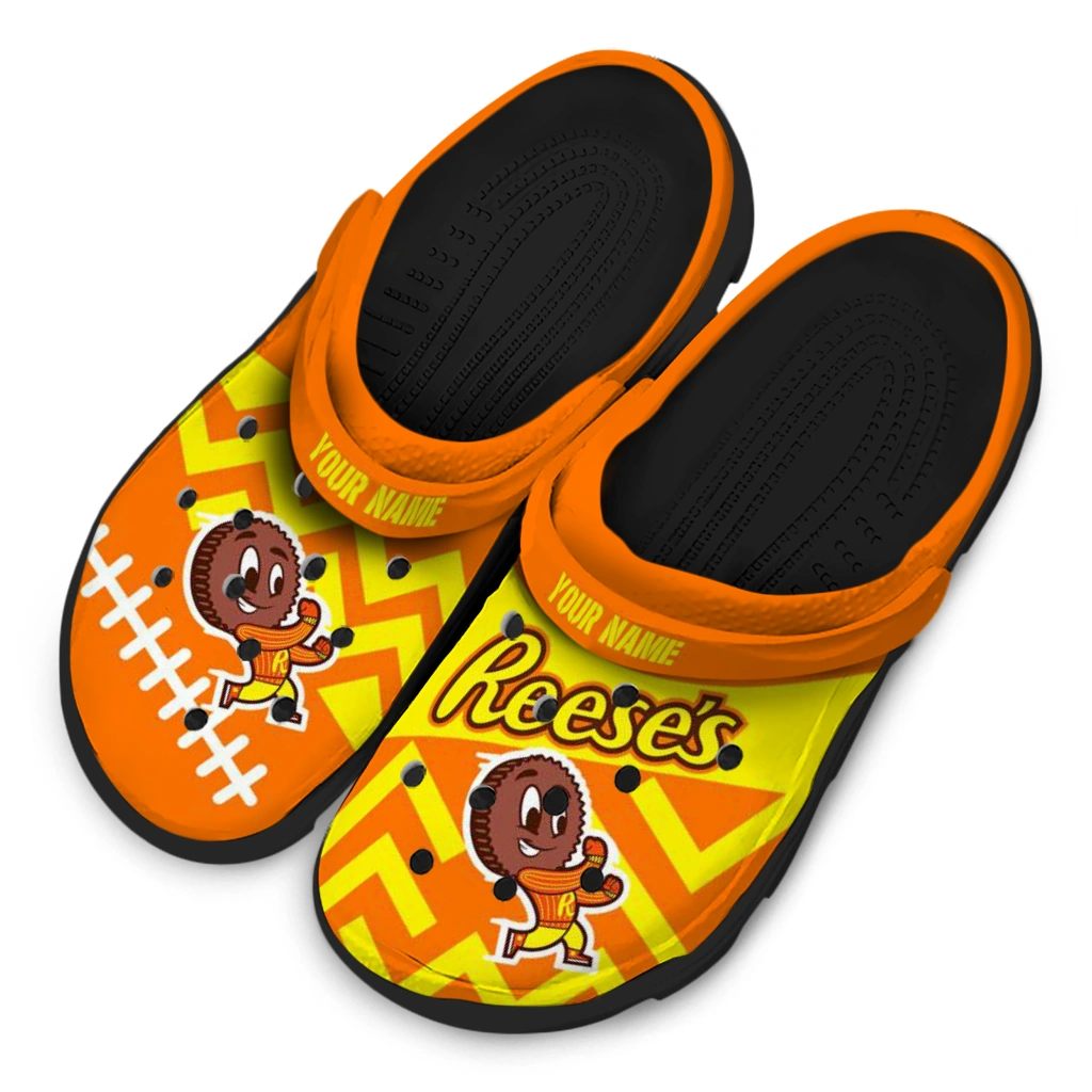 customized-reeses-mascot-orange-yellow-clogs-latest-model-hey-clogs.webp