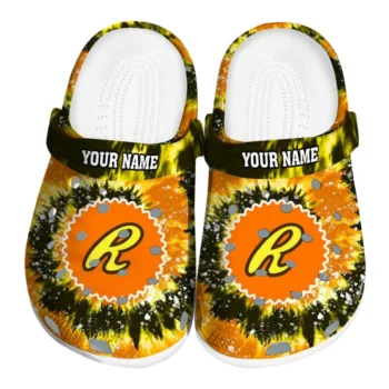 Customized Reese's Y Burst Orange Yellow Clogs