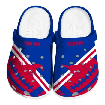 Customized SMU Mustangs Football Motif Clogs
