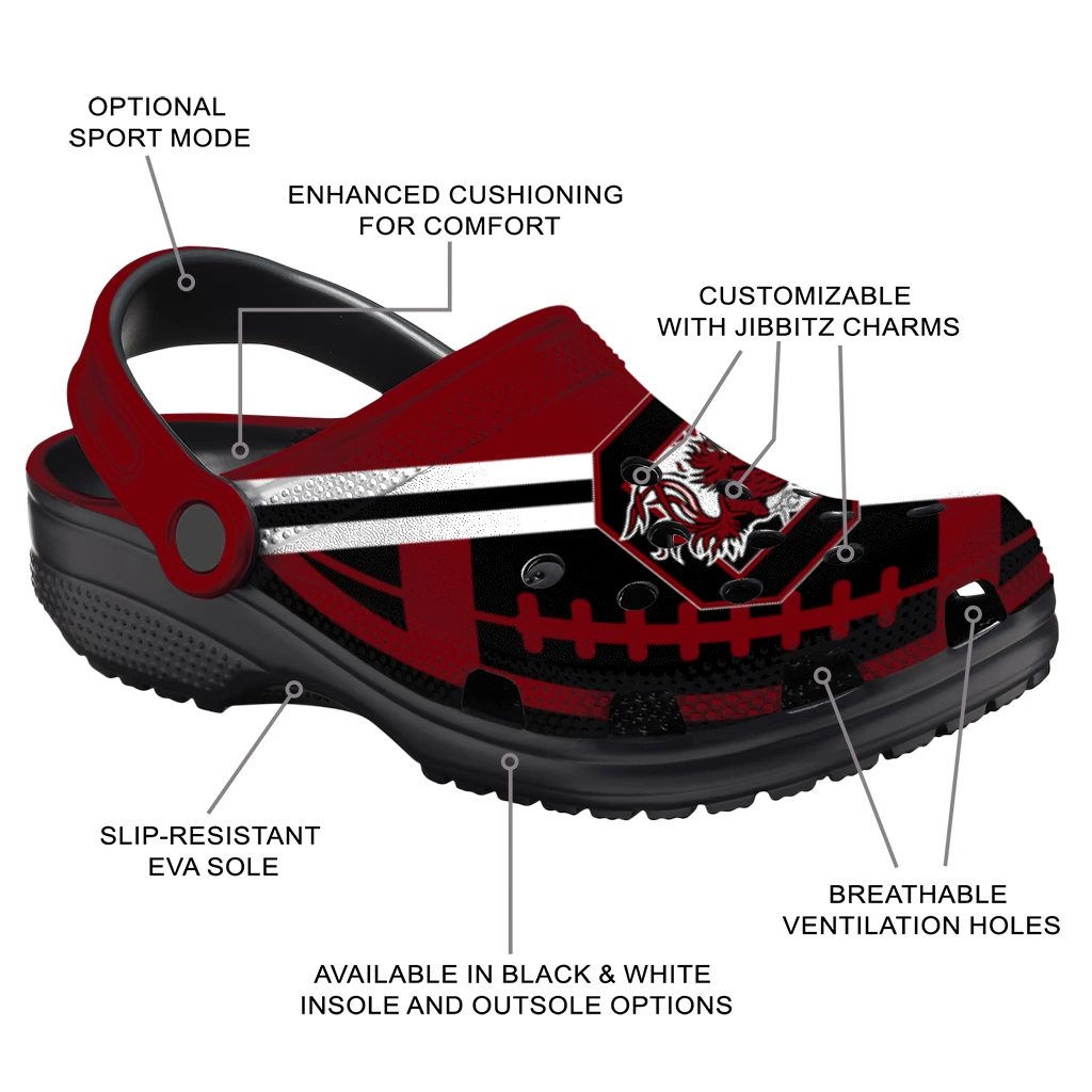 customized-south-carolina-gamecocks-football-motif-clogs-new-arrival