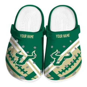 Customized South Florida Bulls Football Motif Clogs