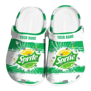 Customized Sprite Green and White Green White Clogs