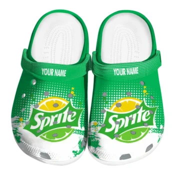 Customized Sprite Splash Green White Clogs