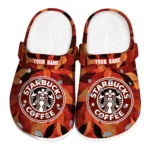 customized-starbucks-autumn-leaves-red-brown-clogs-best-selling-hey-clogs.webp