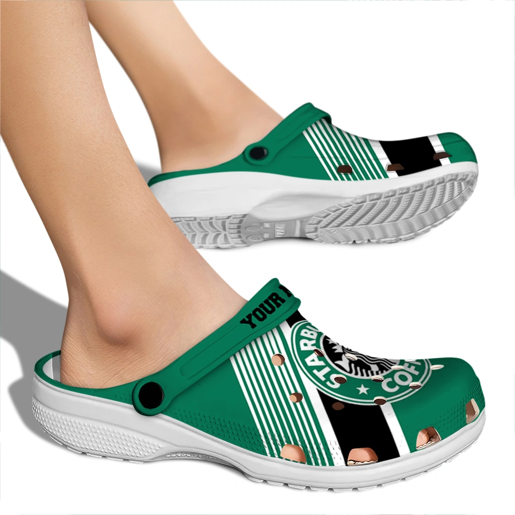 customized-starbucks-emblem-green-black-clogs-fashion-forward-hey-clogs.webp