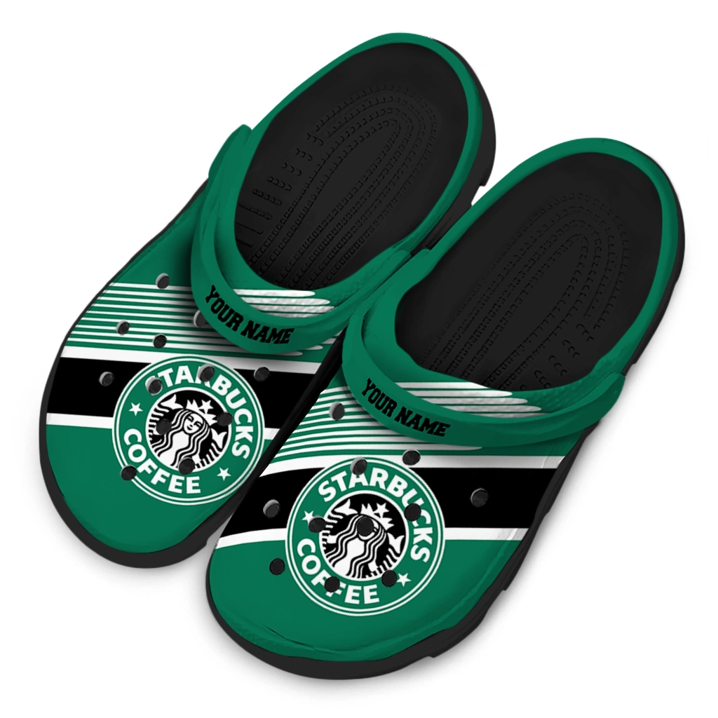 customized-starbucks-emblem-green-black-clogs-latest-model-hey-clogs.webp
