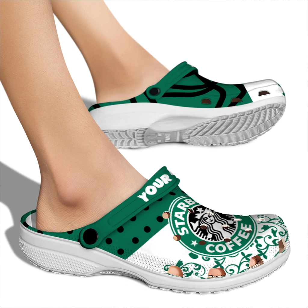 customized-starbucks-logo-dots-green-white-clogs-fashion-forward-hey-clogs.webp