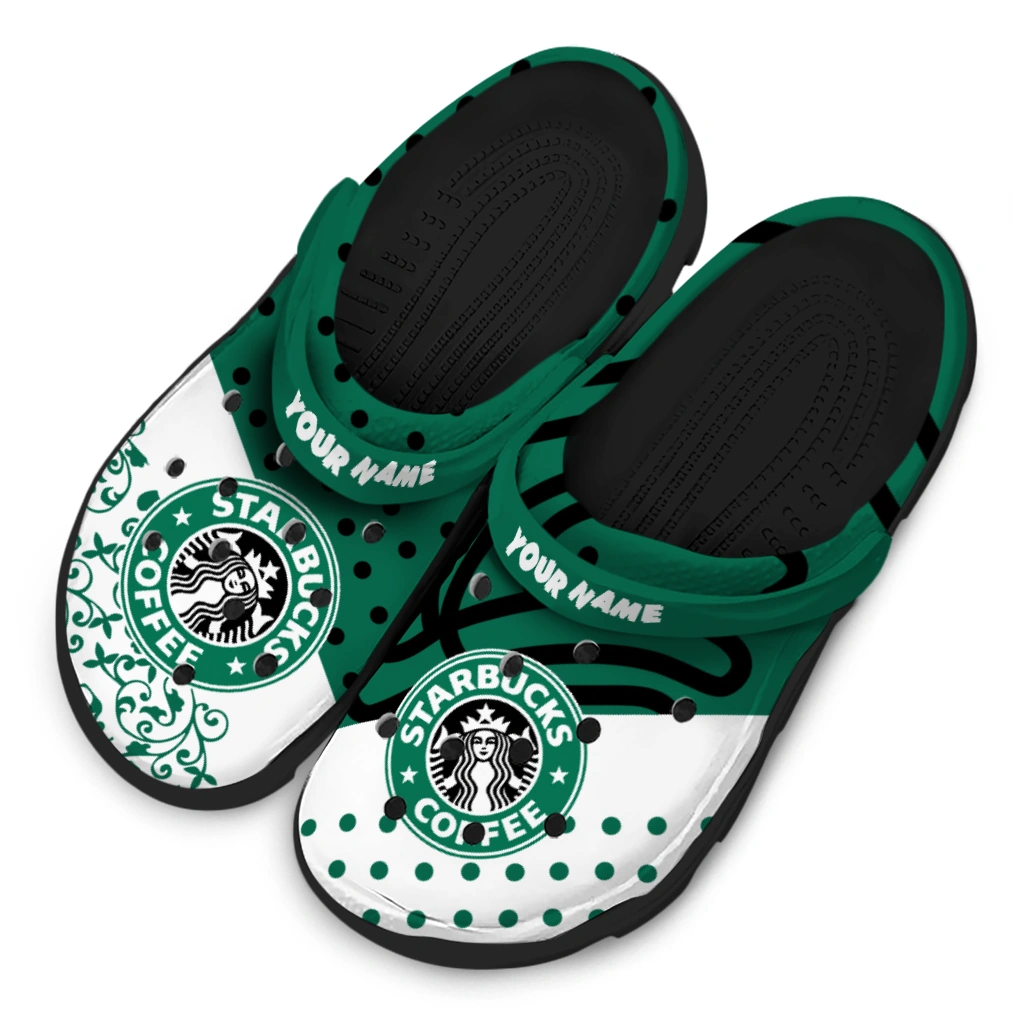 customized-starbucks-logo-dots-green-white-clogs-latest-model-hey-clogs.webp