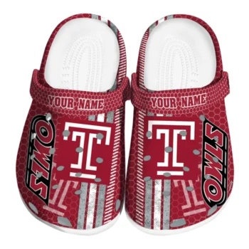 Customized Temple Owls Contrasting Stripes Clogs