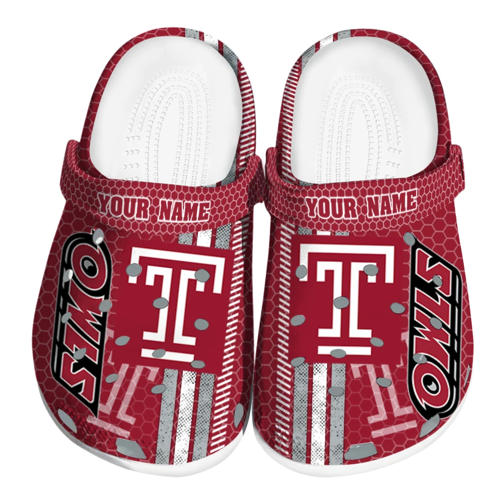 customized-temple-owls-contrasting-stripes-clogs-best-selling customized temple owls contrasting stripes clogs best selling