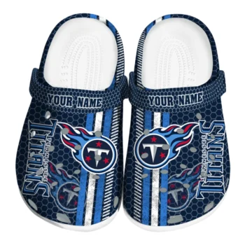 Customized Tennessee Titans Contrasting Stripes Clogs