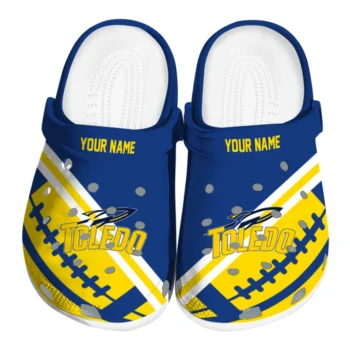 Customized Toledo Rockets Football Motif Clogs