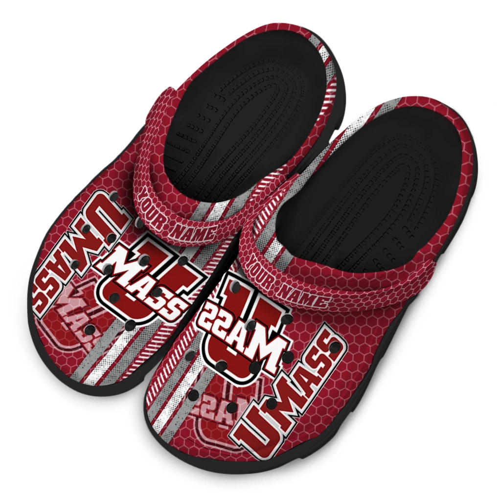 customized-umass-minutemen-contrasting-stripes-clogs-latest-model