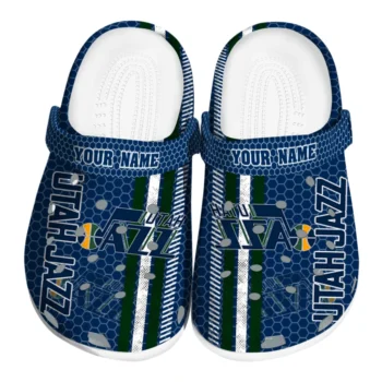 Customized Utah Jazz Contrasting Stripes Clogs