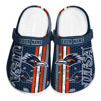Customized UTSA Roadrunners Contrasting Stripes Clogs