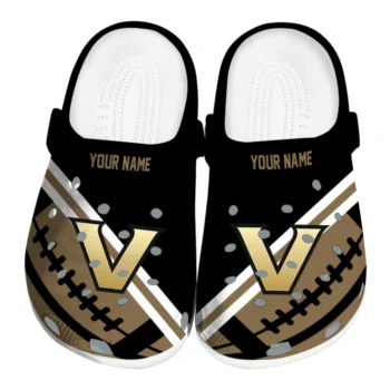 Customized Vanderbilt Commodores Football Motif Clogs