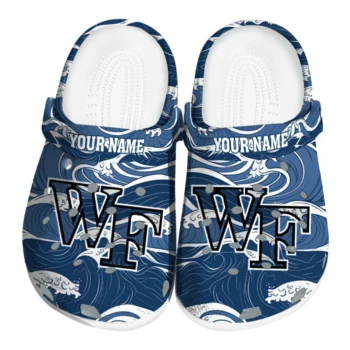 Customized Wake Forest Demon Deacons Wave Flow Clogs