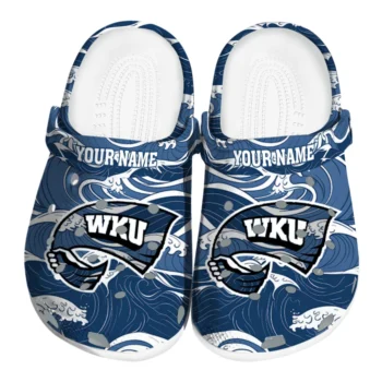 Customized Western Kentucky Hilltoppers Wave Flow Clogs