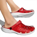 customized-wisconsin-badgers-contrasting-stripes-clogs-best-selling