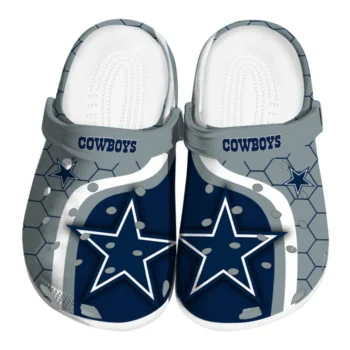 Dallas Cowboys Hexagon Grid Clogs