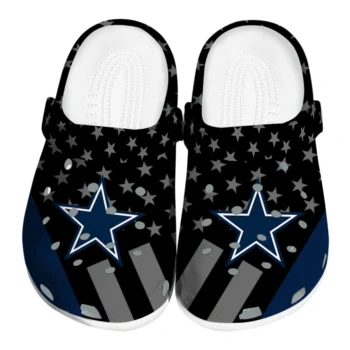 Dallas Cowboys Stellar Stripes Theme Clogs