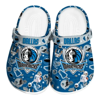 Dallas Mavericks Football Icons Clogs