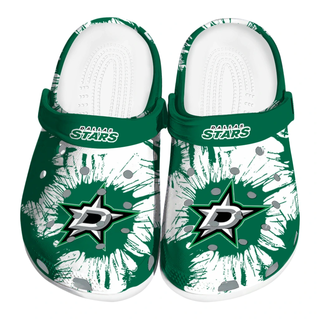 dallas-stars-splatter-graphics-clogs-best-selling dallas stars splatter graphics clogs best selling