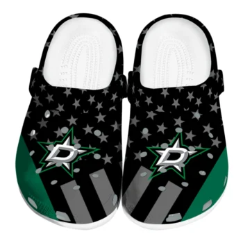 Dallas Stars Stellar Stripes Theme Clogs