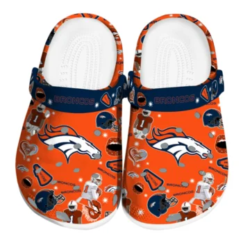 Denver Broncos Football Icons Clogs