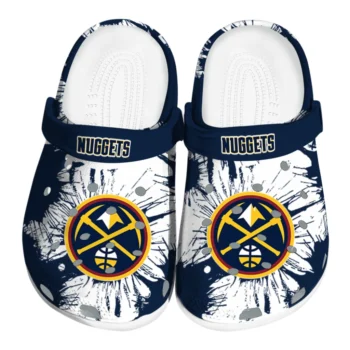 Denver Nuggets Splatter Graphics Clogs