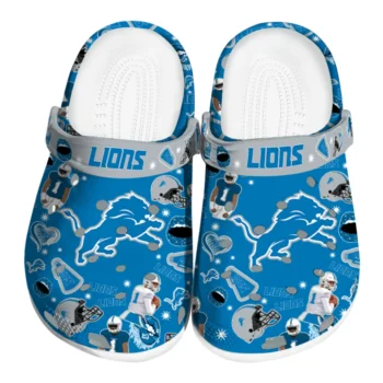 Detroit Lions Football Icons Clogs