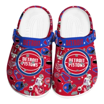 Detroit Pistons Football Icons Clogs