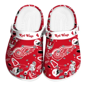 Detroit Red Wings Football Icons Clogs