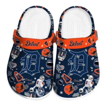 Detroit Tigers Football Icons Clogs