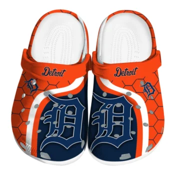 Detroit Tigers Hexagon Grid Clogs