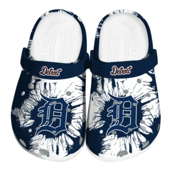 Detroit Tigers Splatter Graphics Clogs