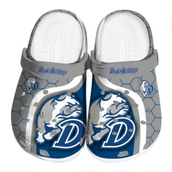 Drake Bulldogs Hexagon Grid Clogs