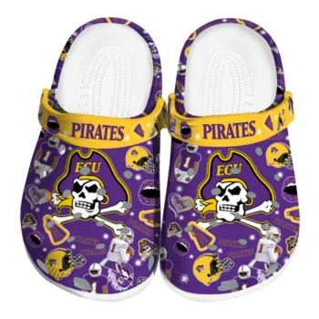 East Carolina Pirates Football Icons Clogs