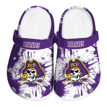 East Carolina Pirates Splatter Graphics Clogs