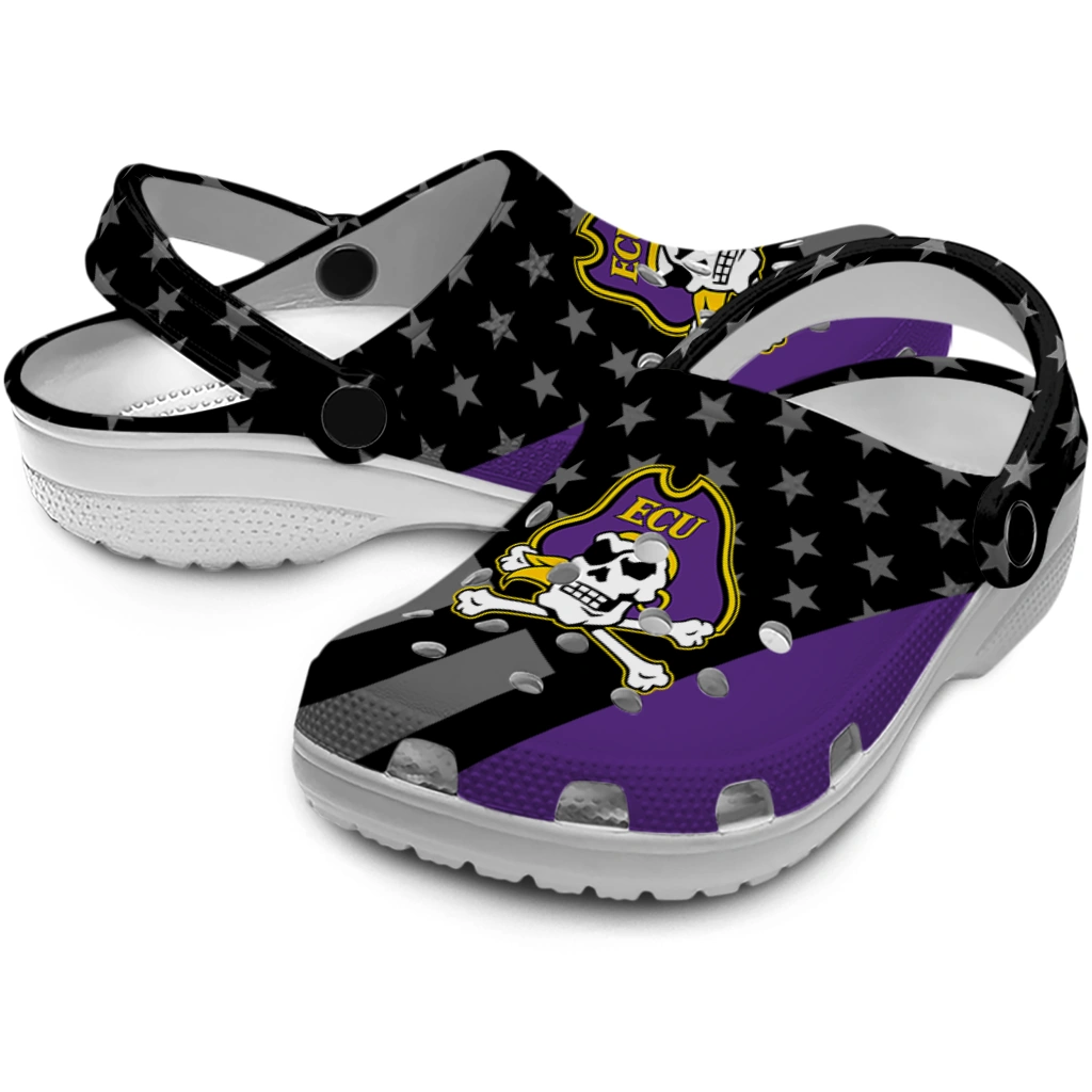 east-carolina-pirates-stellar-stripes-theme-clogs-high-quality