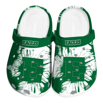 Eastern Michigan Eagles Splatter Graphics Clogs