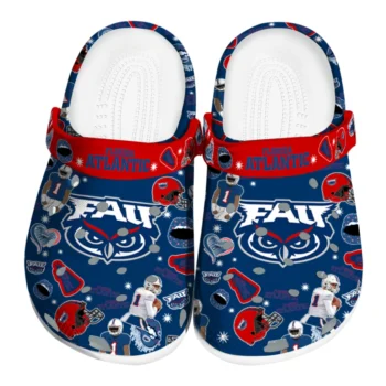 Florida Atlantic Owls Football Icons Clogs