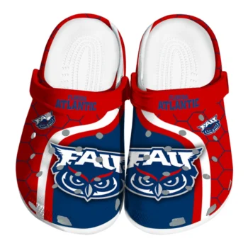 Florida Atlantic Owls Hexagon Grid Clogs