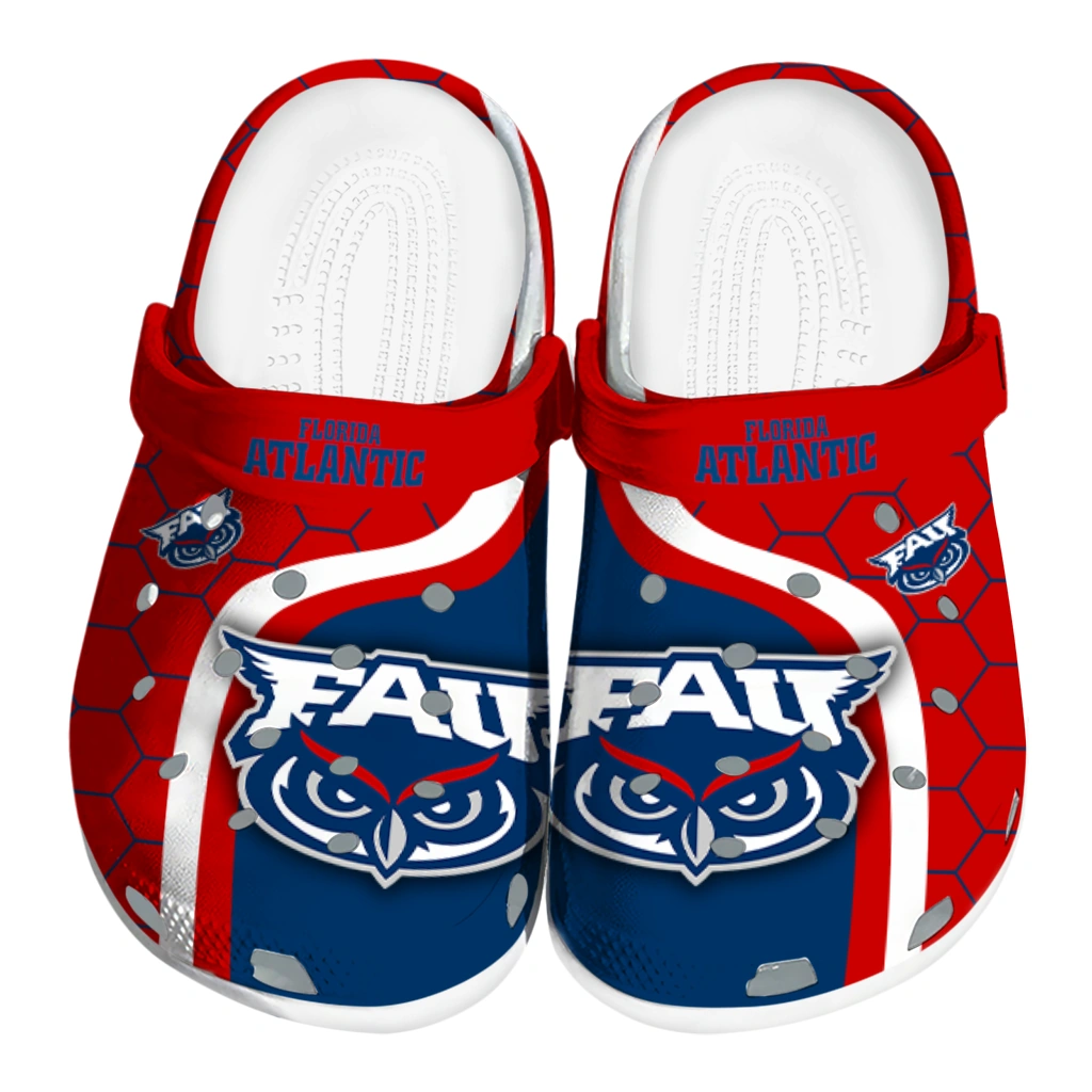 florida-atlantic-owls-hexagon-grid-clogs-best-selling florida atlantic owls hexagon grid clogs best selling